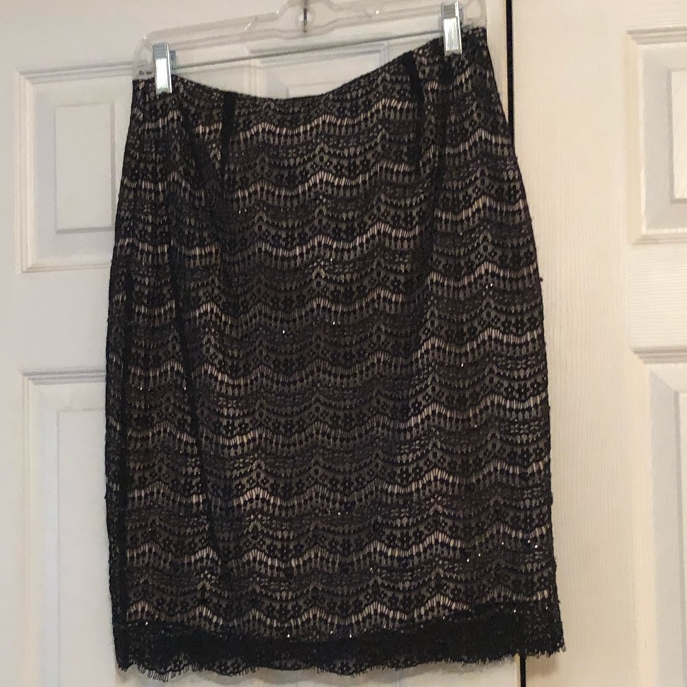 Ann Taylor black lace skirt